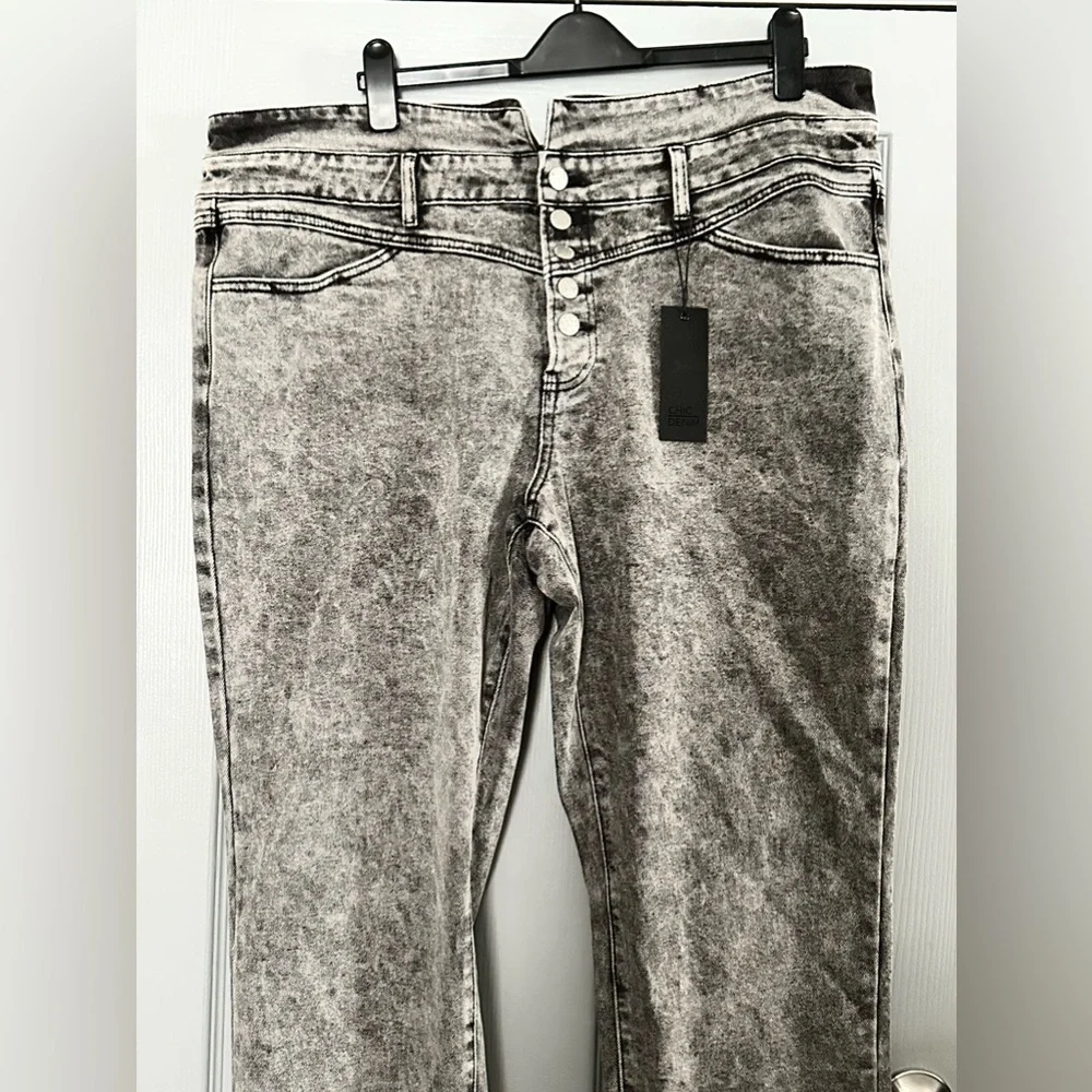 Brand new high waist black grey white wash size 20 - Picture 2 of 7